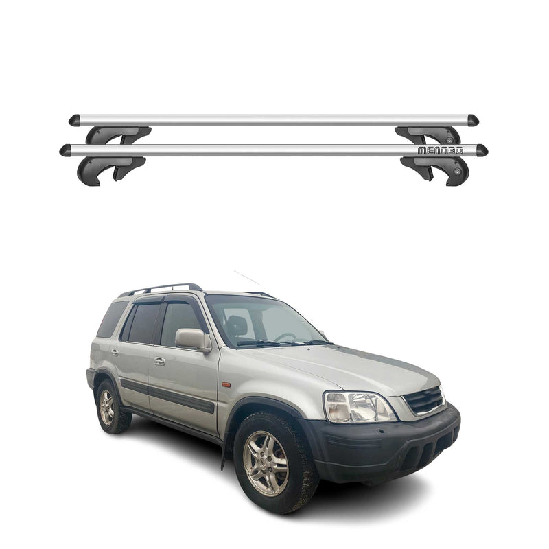 Menabo Dachträger Grundtäger für Honda CR-V mk1 1996-2002 90kg Alu Silber 2 tlg