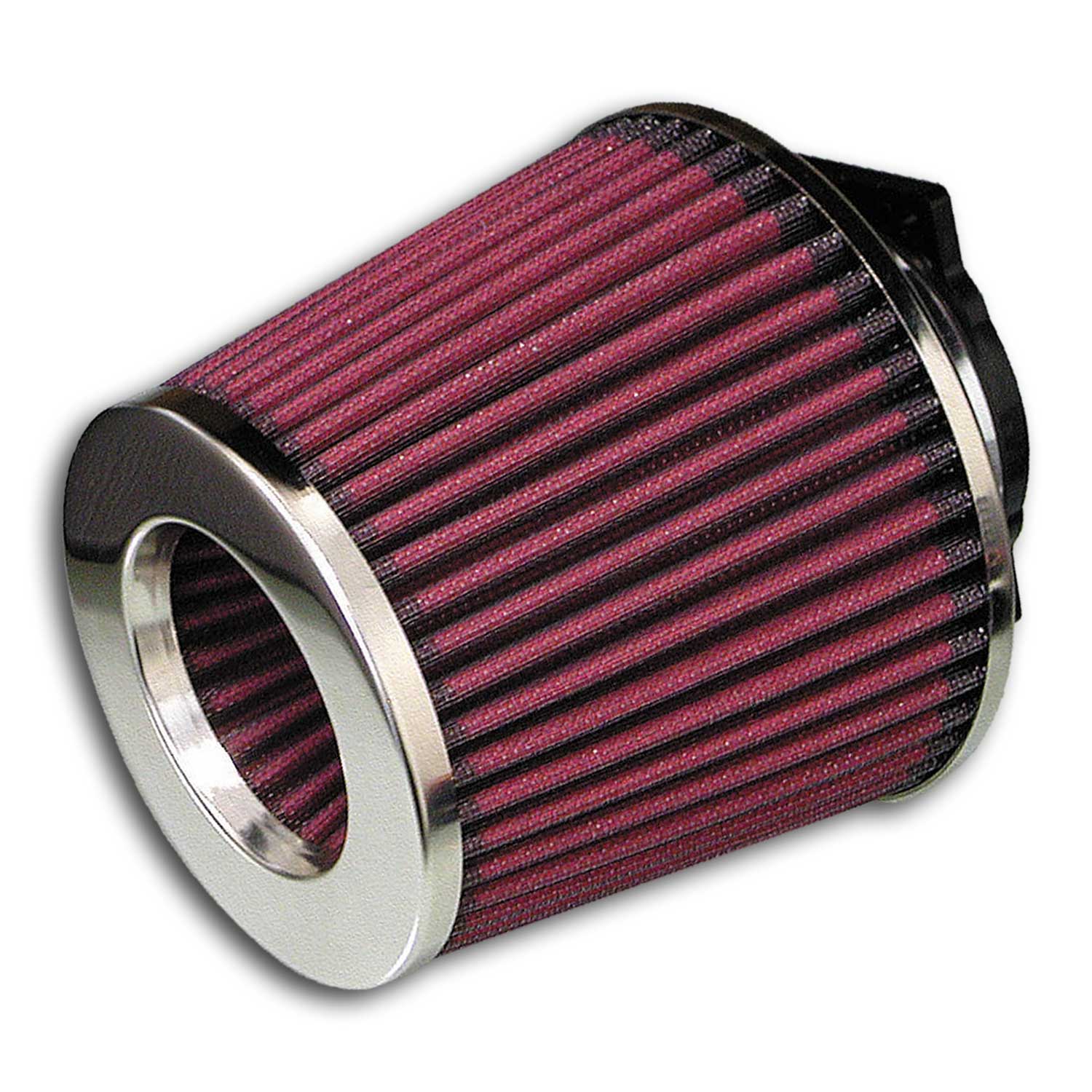 JOM offener Sport Luftfilter Rot inkl. Adapterringe für Universal Rot Chrom
