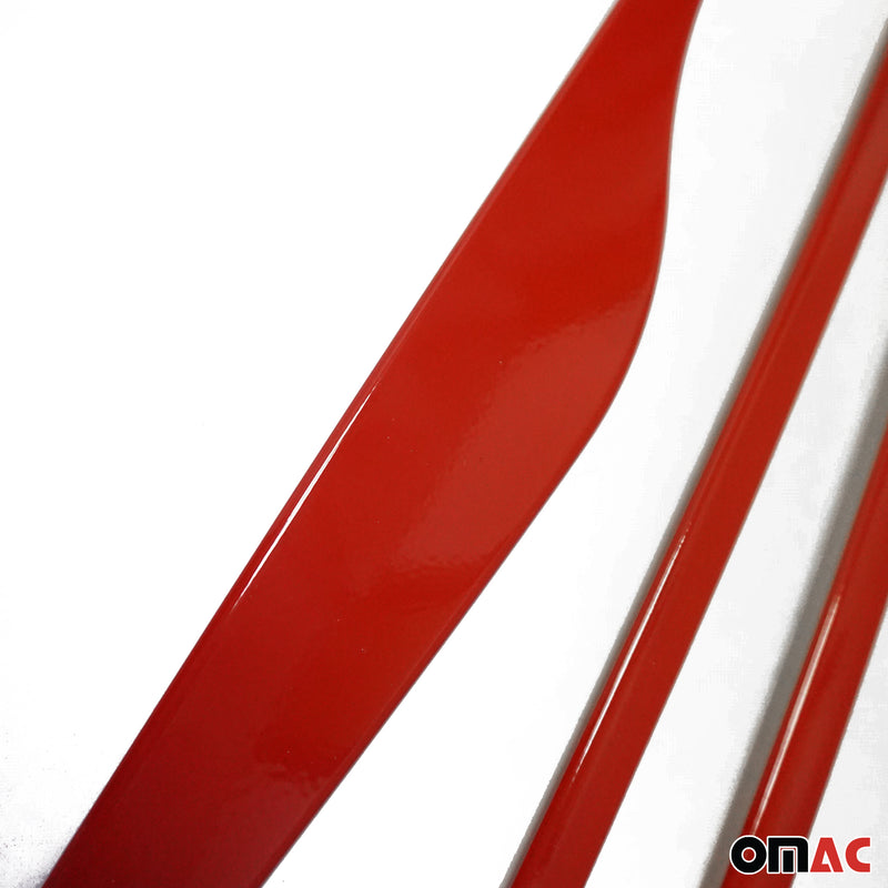 Seitentürleiste Türschutzleiste für Renault Clio 2012-2019 Edelstahl Rot 4x