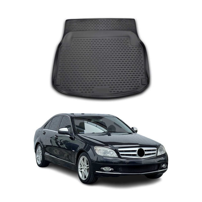 Kofferraummatte Kofferraumwanne für Mercedes C Klasse W204 2007-2014 Gummi TPE