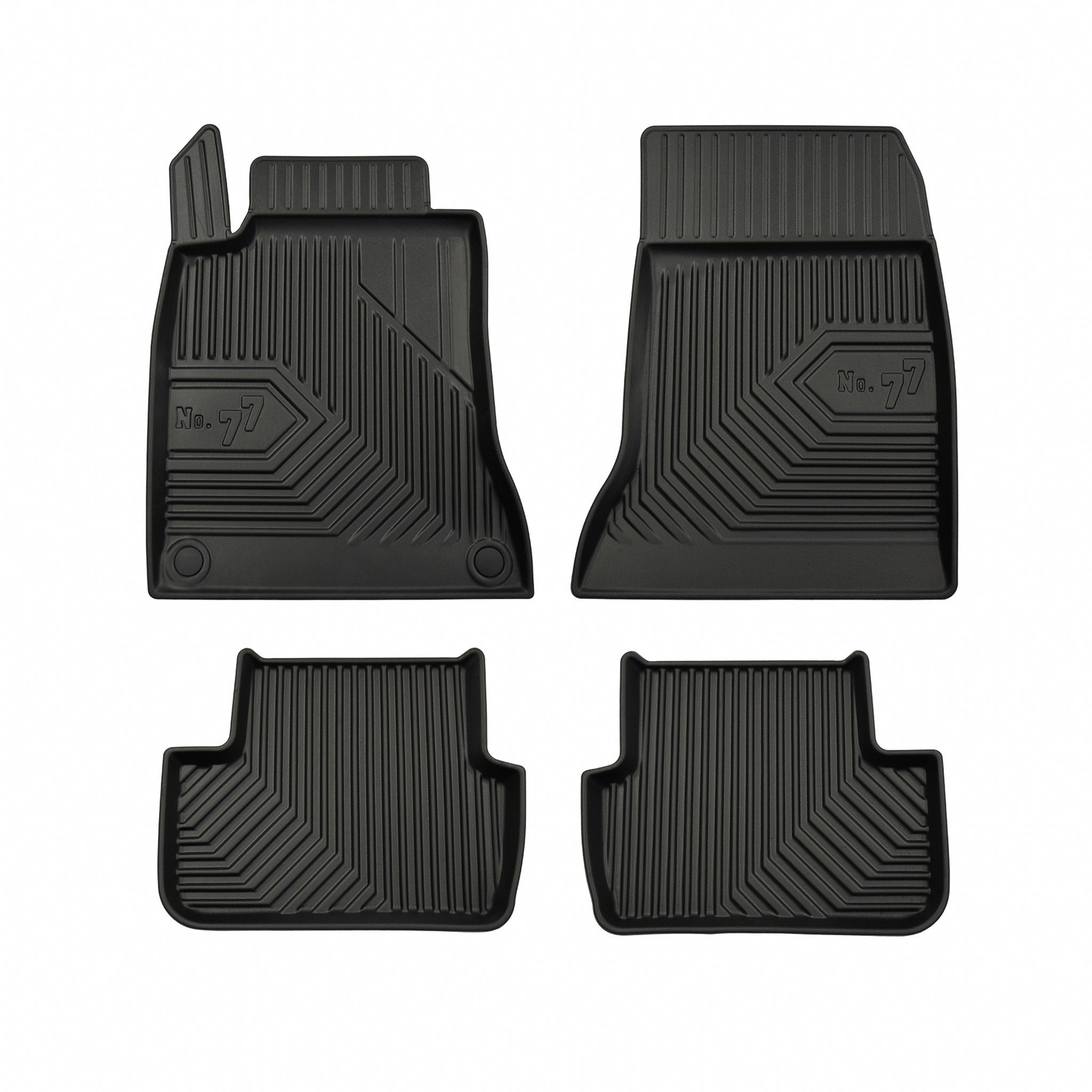 Fußmatten Gummimatten für Mercedes-Benz CLA C117 X217 2013-2019 Schwarz 4 tlg
