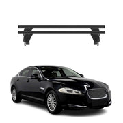Menabo Dachträger Grundtäger für Jaguar XF X250 2008-2015 50kg Alu Schwarz 2 tlg