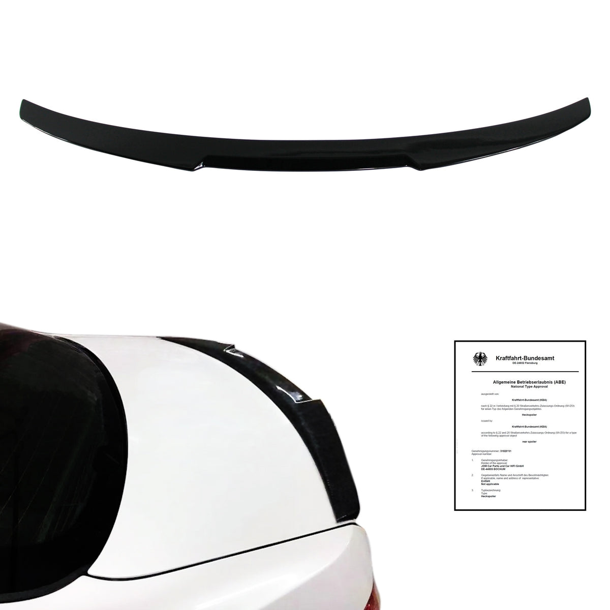JOM Heckspoiler Dachspoiler für BMW 3er (E92) Coupe 2006-2013 mit ABE ABS