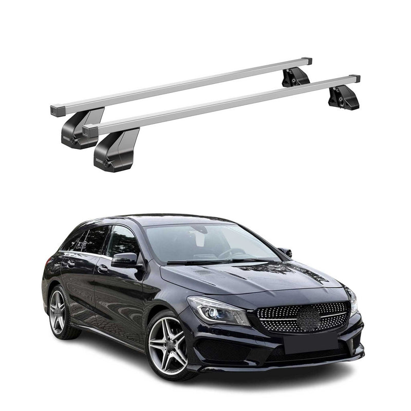 Menabo Dachträger Grundtäger für Mercedes CLA X117 2015-2019 75kg Stahl Grau 2x
