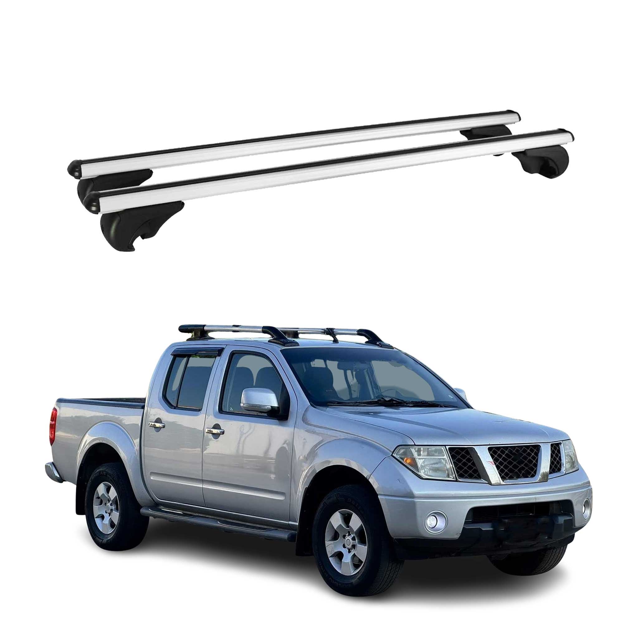Dachträger Grundtäger für Nissan NP300 Navara 2004-2013 75kg Alu Silber 2 tlg