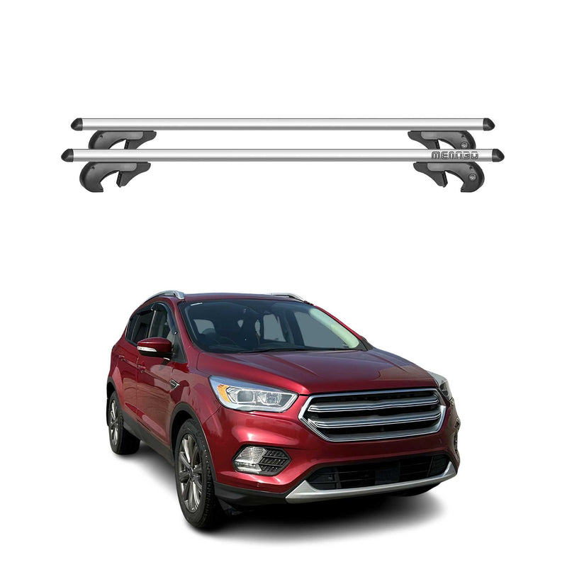 Menabo Dachträger Grundtäger für Ford Escape C250 2013-2019 90kg Alu Silber 2x