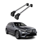 Dachträger Gepäckträger für Mercedes GLC C253 2015-2022 Grundträger Alu Grau 2x