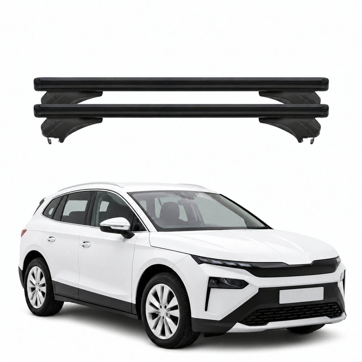 Menabo Dachträger für Skoda Elroq 2024-2026 Aluminium Schwarz 2 Stück