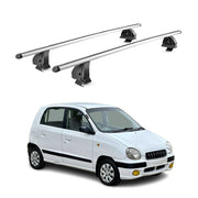 Alu Dachträger für Hyundai Atos Prime 1999-2007 TÜV T-Nut 75 kg 2tlg Silber