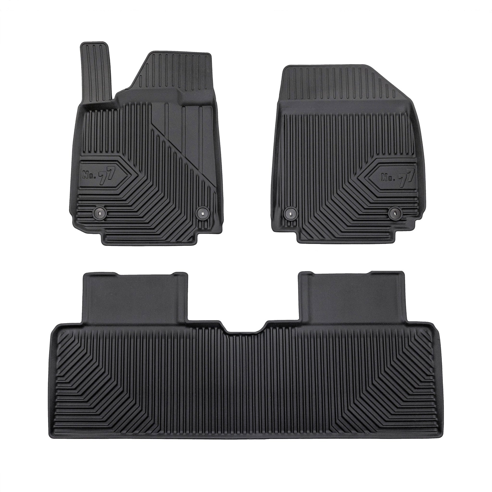 Fußmatten Gummimatten No.77 für Hyundai Ioniq 6 2022-2026 TPE Schwarz 3 tlg