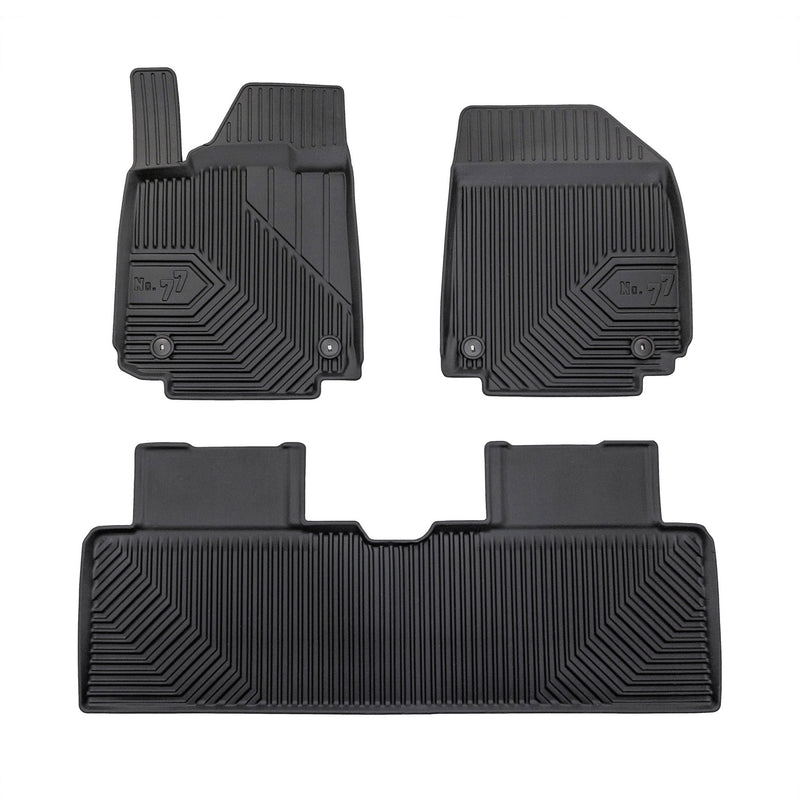 Fußmatten Gummimatten No.77 für Hyundai Ioniq 6 2022-2025 TPE Schwarz 3 tlg