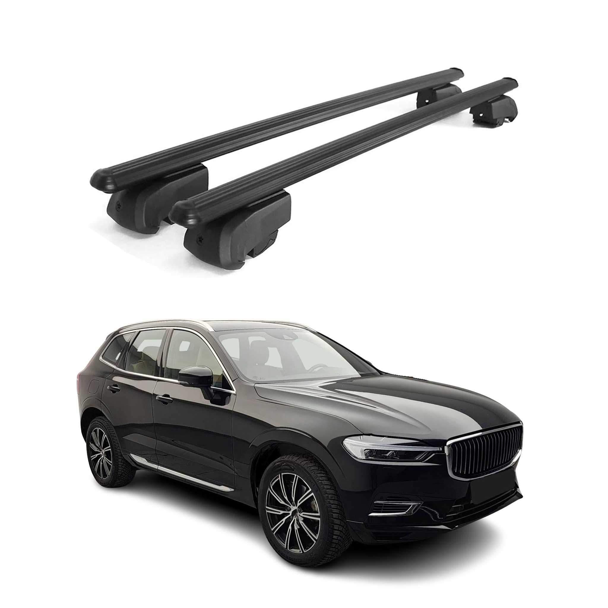 Dachträger Gepäckträger für Volvo XC60 II SUV 2017-2026 ABE Alu Schwarz 2tlg