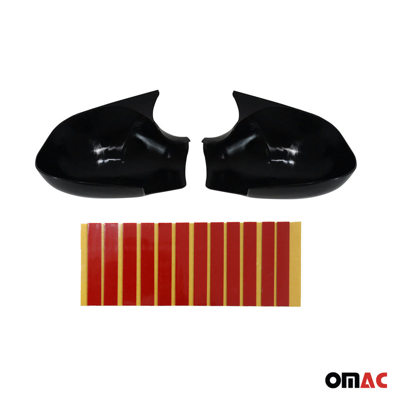 Spiegelkappen Spiegelabdeckung für Citroen C2 2003-2009 ABS Schwarz Glanz 2tlg