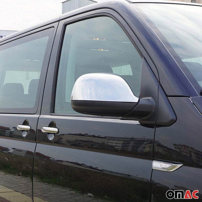 Spiegelkappen Spiegelabdeckung für VW Caravelle T5 2010-2015 Chrom ABS Silber