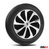 Radkappen Radzierblenden Sparco Sicilia 16" Zoll Auto Silber Carbon Schwarz 4x