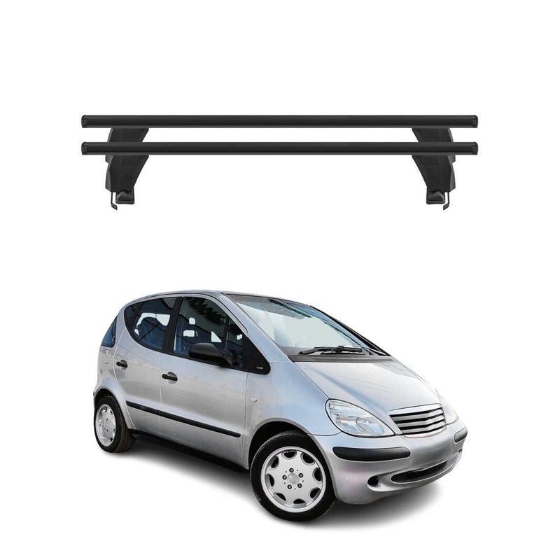 Menabo Dachträger für Mercedes A Klasse W168 1997-2004 50kg Alu Schwarz 2x