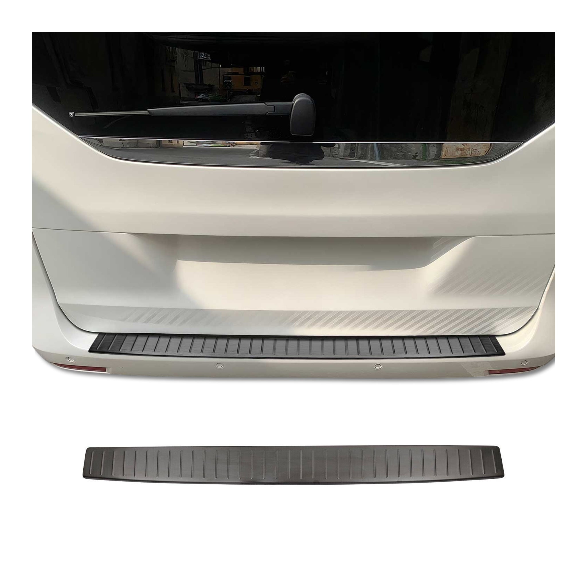 Ladekantenschutz für Mercedes Vito W447 2014-26 Edelstahl Dunkel Chrom gebürstet