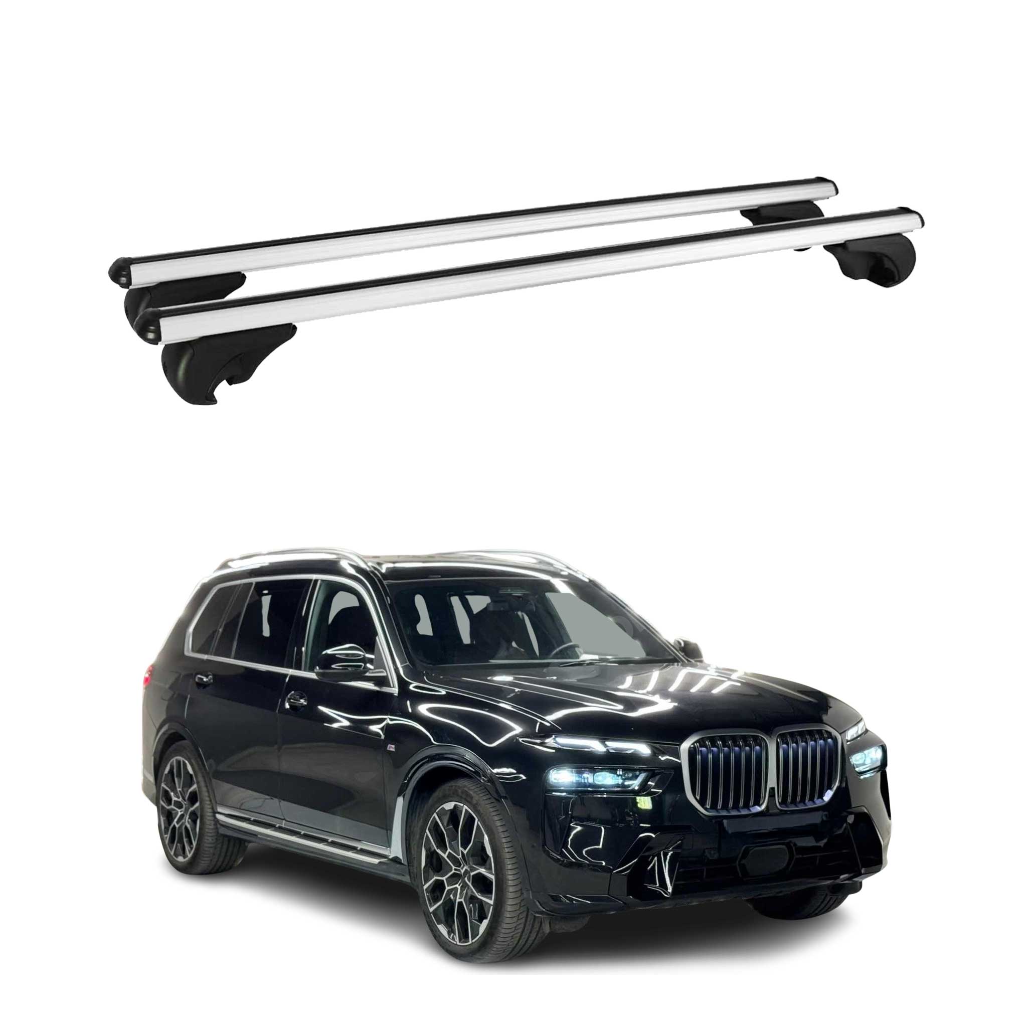 Dachträger Grundtäger für BMW X7 G07 2018-2026 75kg Alu Silber 2 tlg