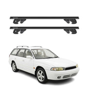 Dachträger Grundtäger für Subaru Legacy II Kombi 1993-1998 Alu TÜV Schwarz 2tlg