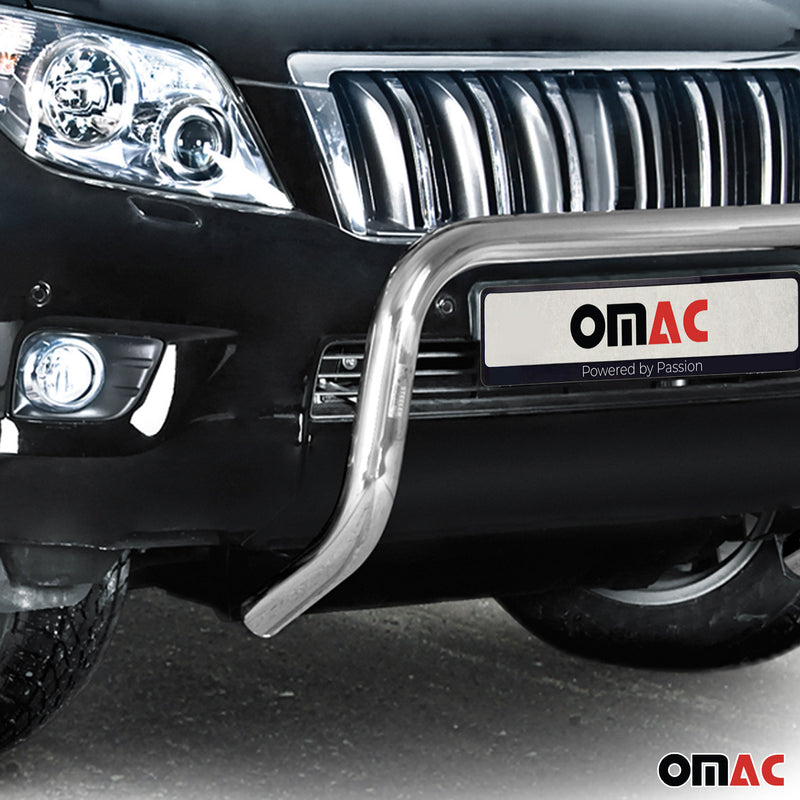 Stahl Frontbügel Frontschutzbügel für Toyota Land Cruiser 150 2010-13 ABE Silber