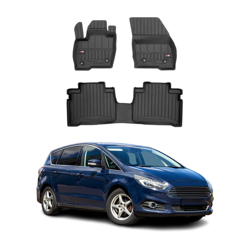 OMAC Gummi Fußmatten für Ford S-Max 2 2015-2018 Premium TPE Automatten 3tlg
