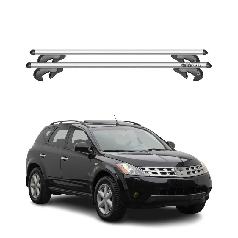 Menabo Dachträger Grundtäger für Nissan Murano Z50 2002-2007 90kg Alu Silber 2x