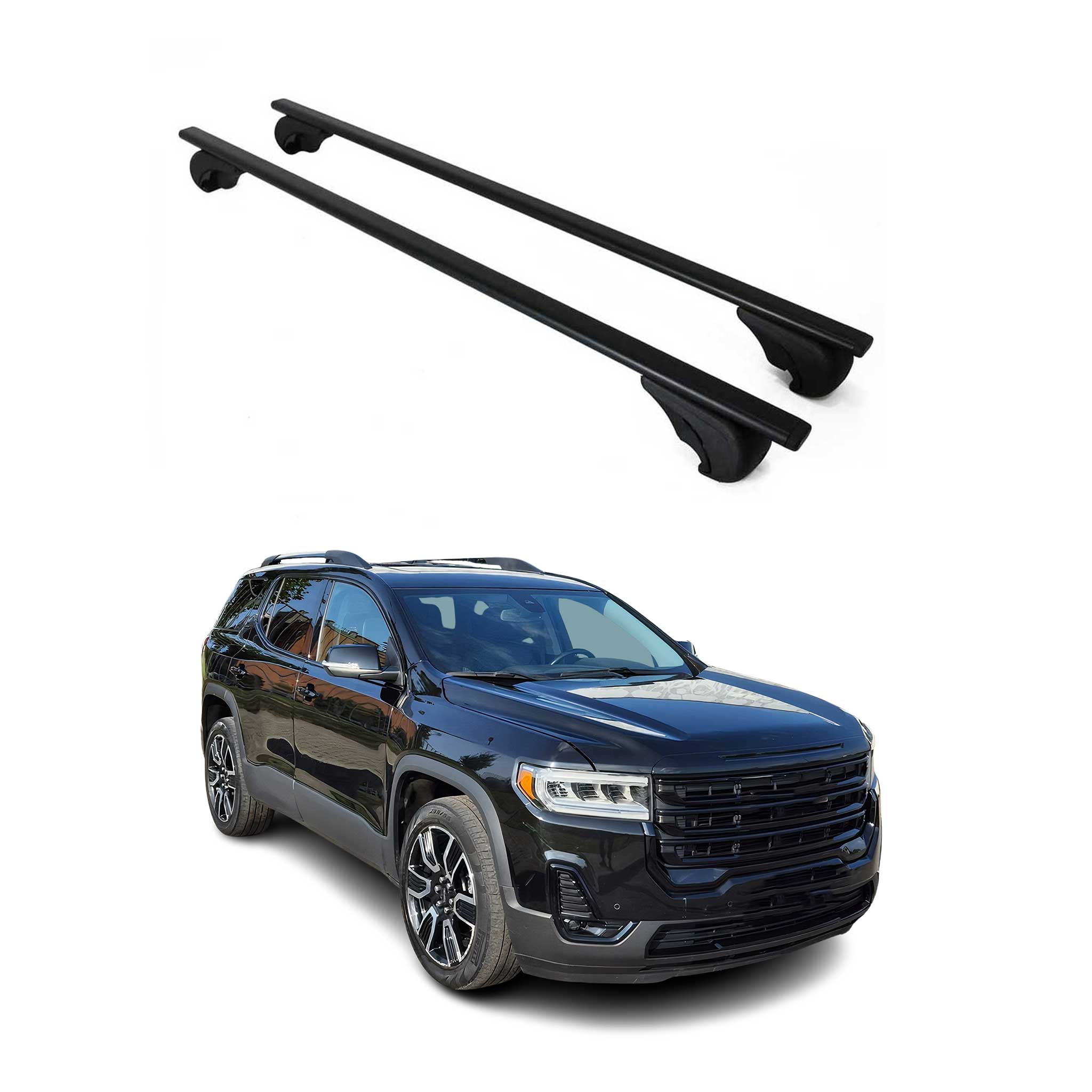 Dachträger Grundtäger für GMC Acadia 2017-2024 75kg Metall Schwarz 2 tlg