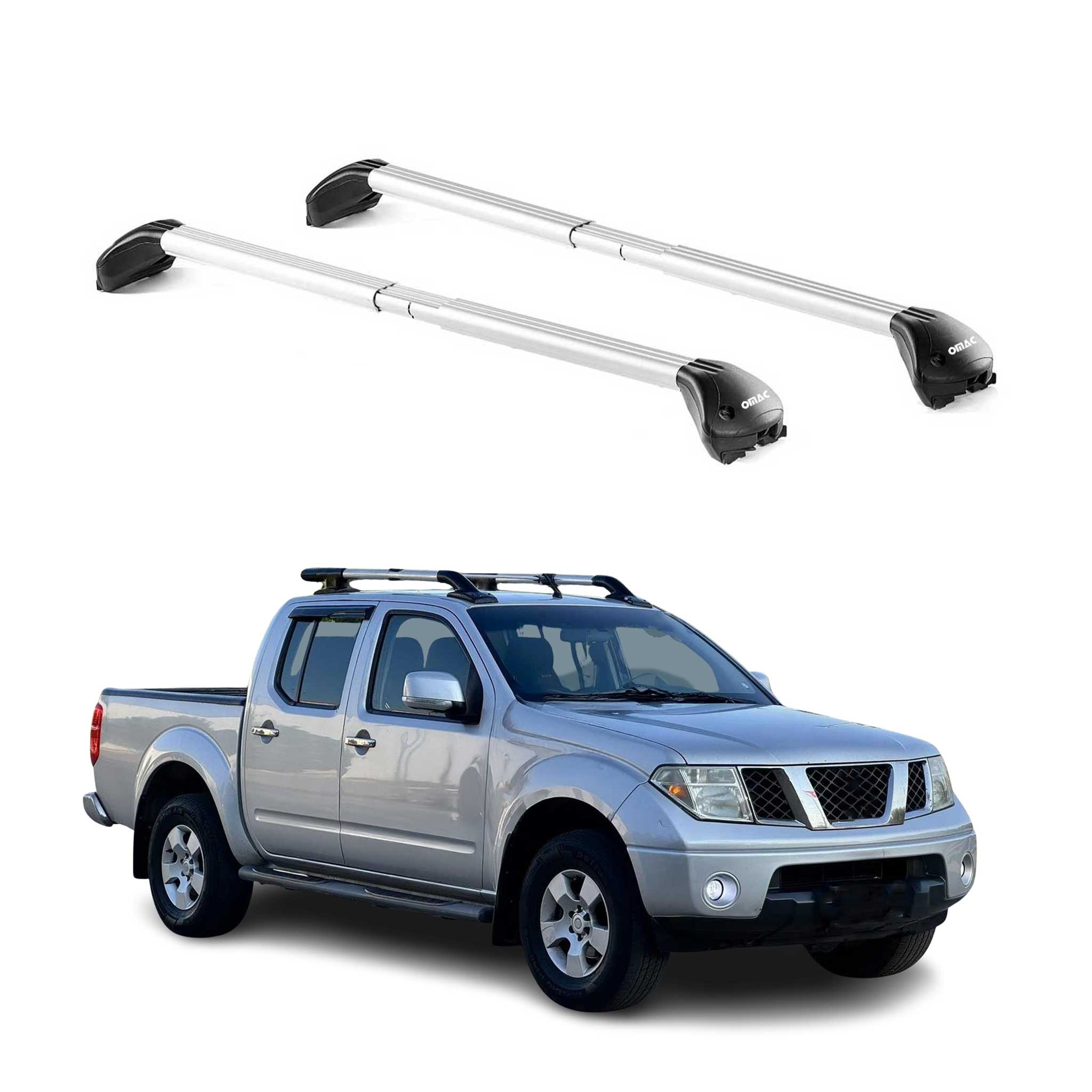 Dachträger Grundtäger für Nissan Navara 2004-2023 4 tür 100kg Alu Silber 2x ABE