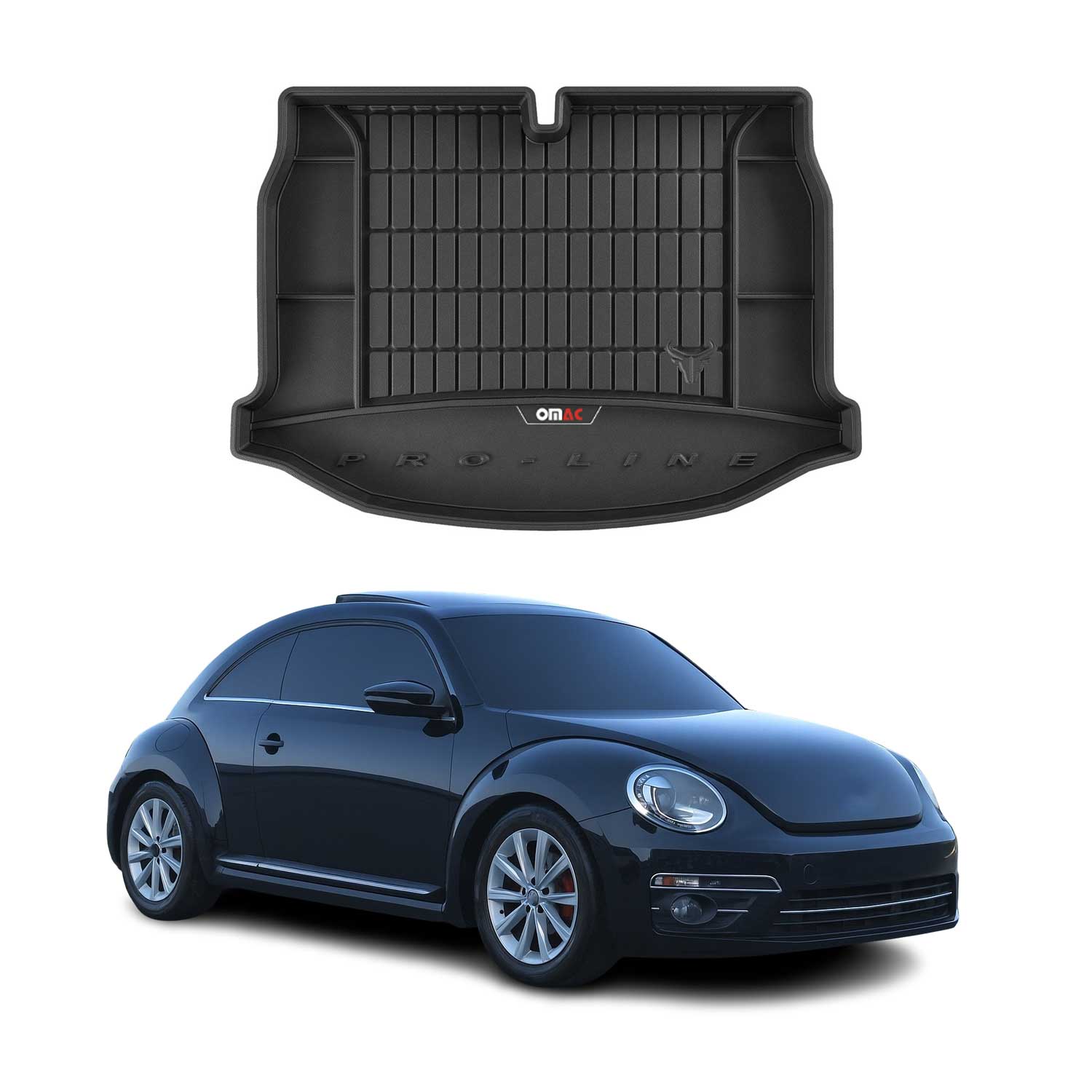 OMAC Gummi Kofferraumwanne für VW Beetle 2011-2019 TPE Laderaumwanne Schwarz