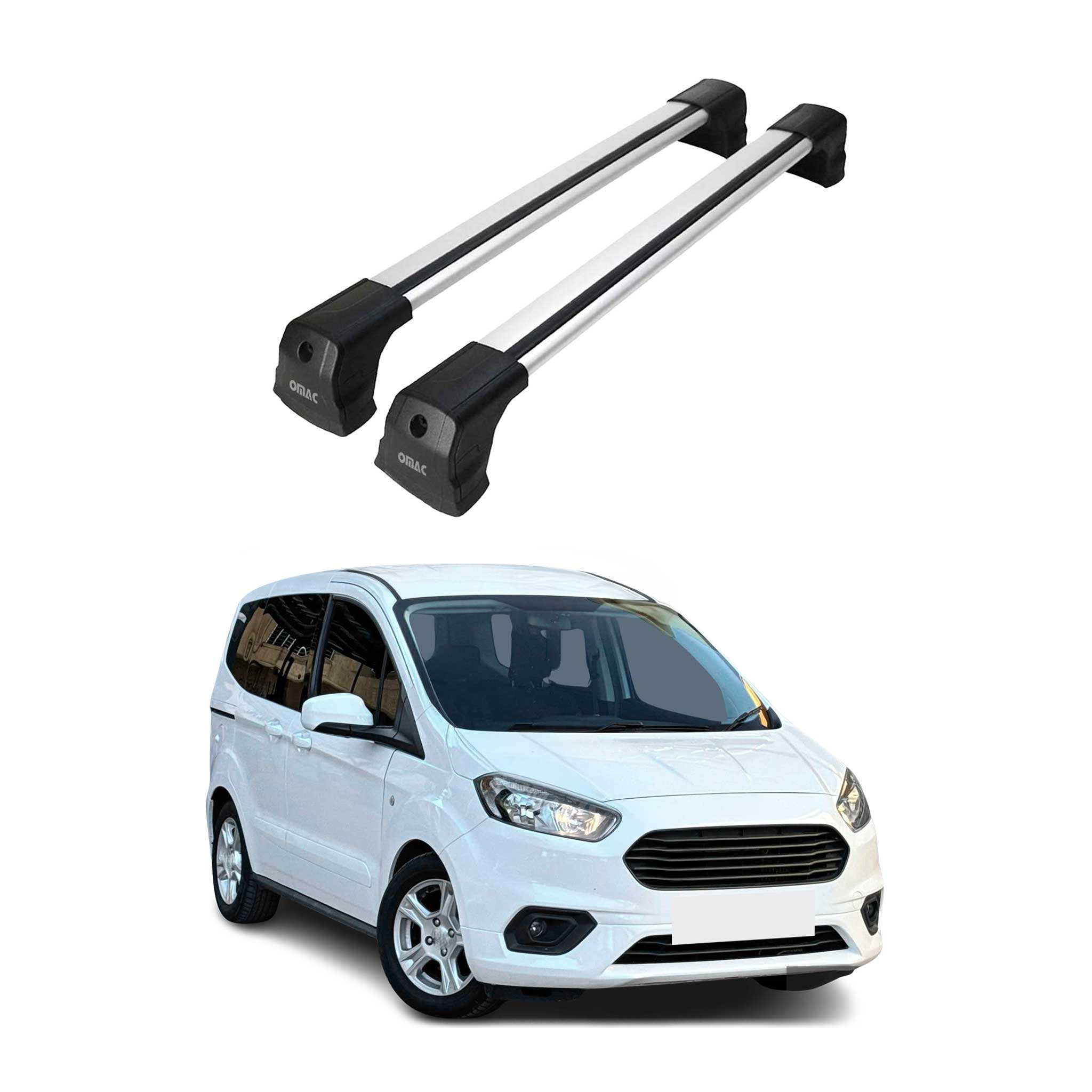 Dachträger Grundträger für Ford Transit Courier 2014-2023 Aluminium Silber 2x