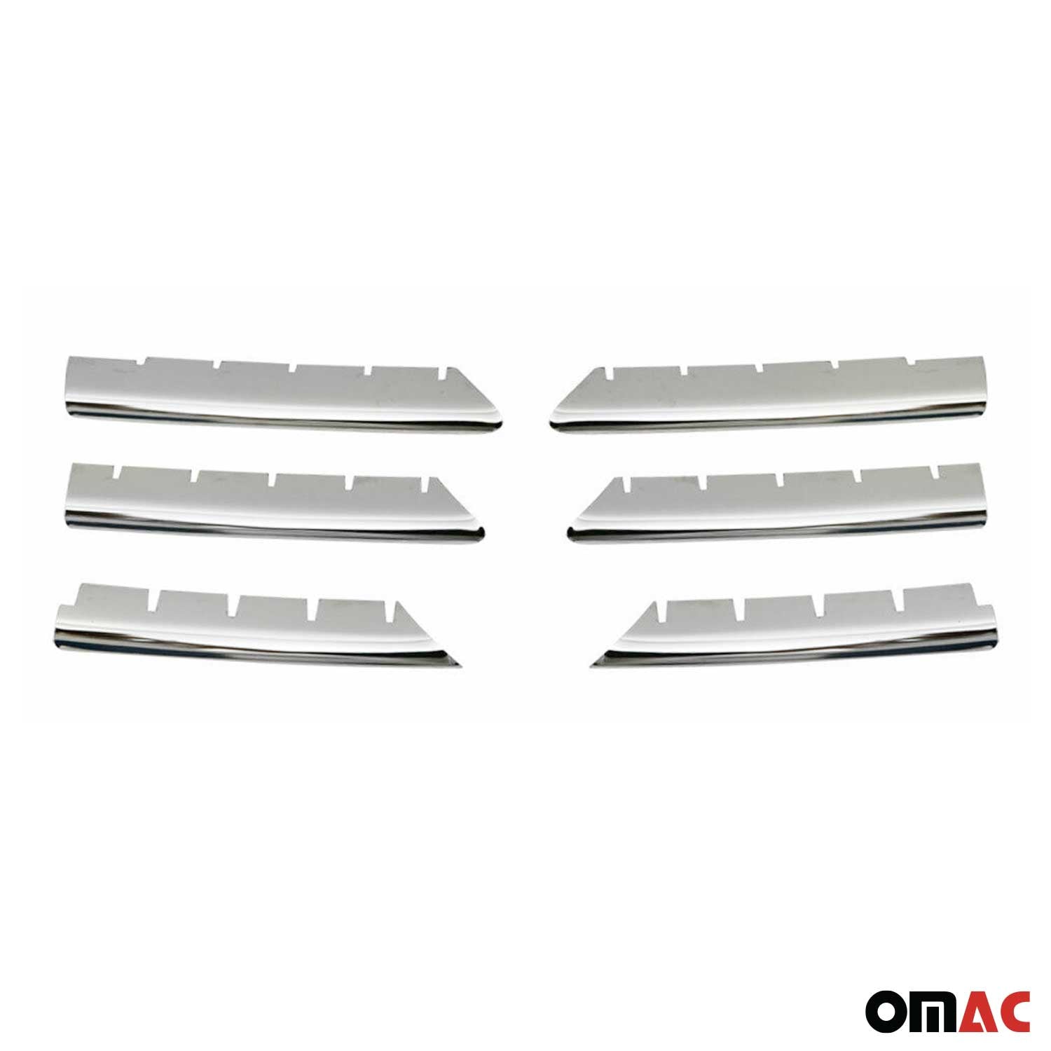 Kühlergrill Leisten Grillleisten für Renault Megane 2002-2006 Edelstahl Chrom 6x
