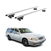 Dachträger Grundtäger für Volvo V90 1997-1999 5 tür 90kg Alu Silber 2 tlg ABE