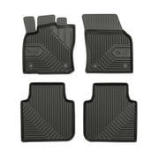 Fußmatten Gummimatten No.77 für Skoda Kodiaq I 2016-2024 TPE Schwarz 4 Teile