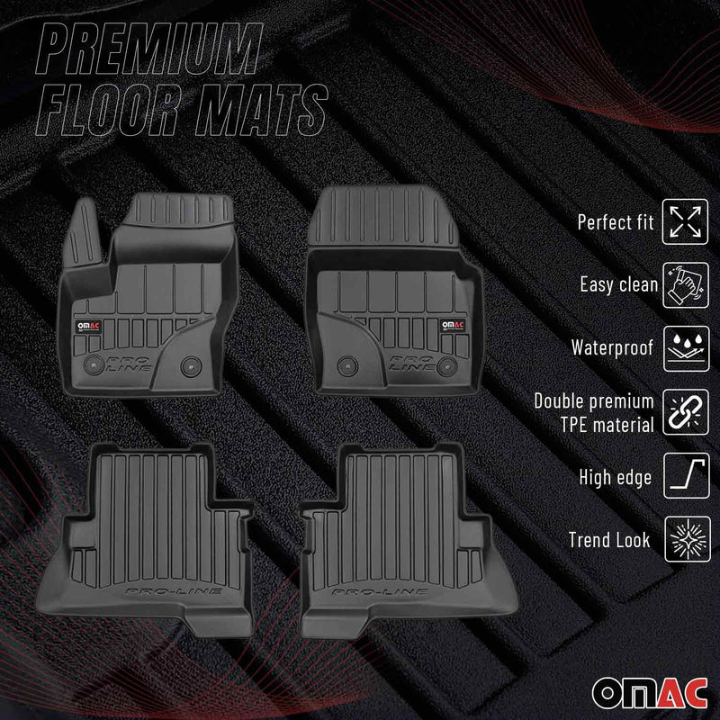 OMAC Gummi Fußmatten für Ford Kuga 2013-2024 Premium TPE 3D Automatten 4tlg