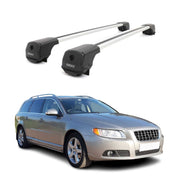 Dachträger Grundträger für Volvo V70 III 2008-2016 Aluminium 75kg Grau 2tlg