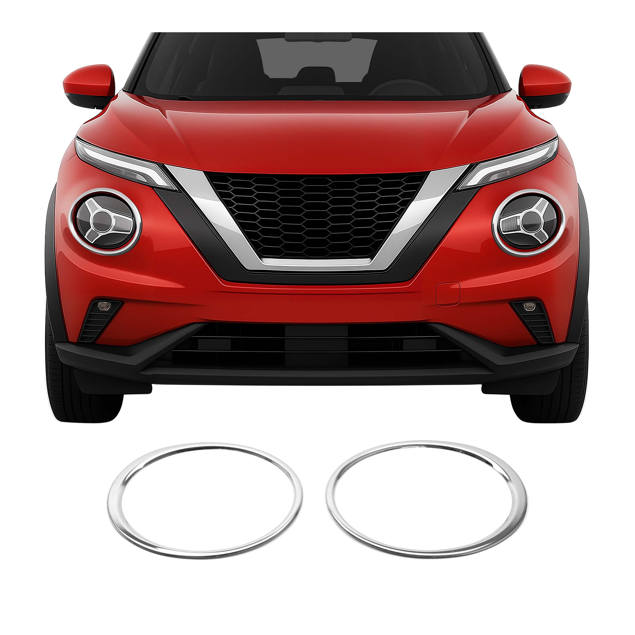 Scheinwerfer Leisten Scheinwerferblende für Nissan Juke 2019-2026 Edelstahl 2tlg