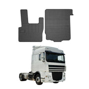 OMAC Gummi Fußmatten für DAF XF 95 105 1997-2026 Automatten Gummi Schwarz 2tlg