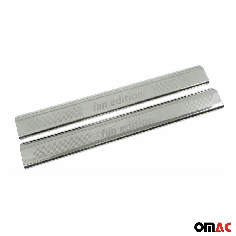 Einstiegsleisten Türschutzleisten für VW Lupu Fox Fan Edelstahl Silber 2tlg