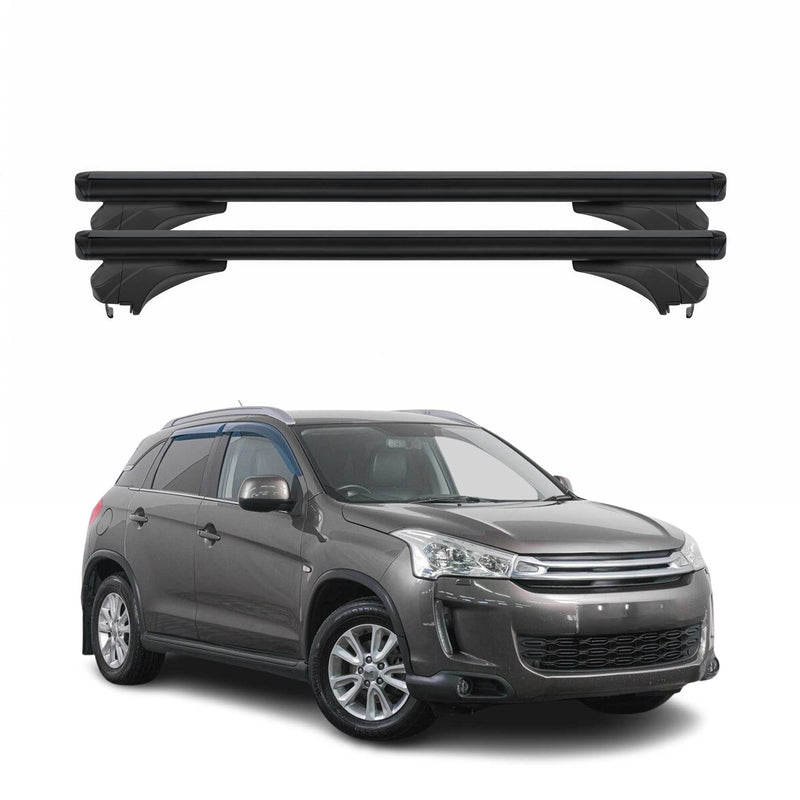 Menabo Dachträger Grundtäger für Citroen C4 Aircross 2012-2017 Alu Schwarz 2 tlg