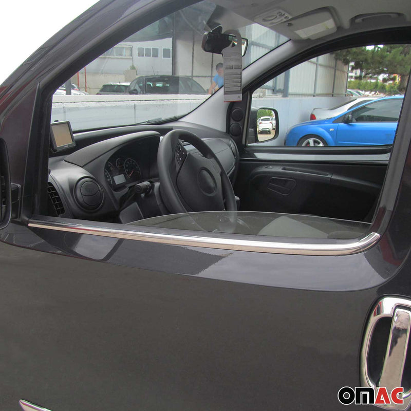 Fensterleisten Zierleisten für Fiat Fiorino 2007-2021 Edelstahl Chrom 2tlg