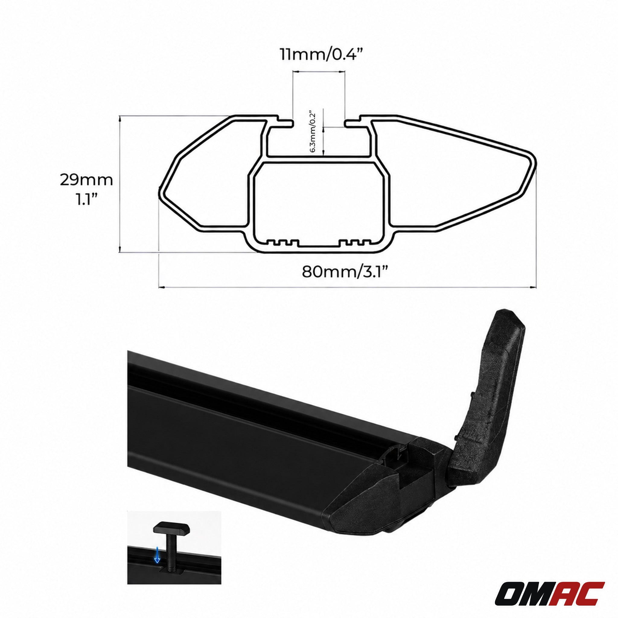 Dachträger für Renault Captur I 2013-2019 Aluminium 2 Stück 75 kg TÜV Schwarz