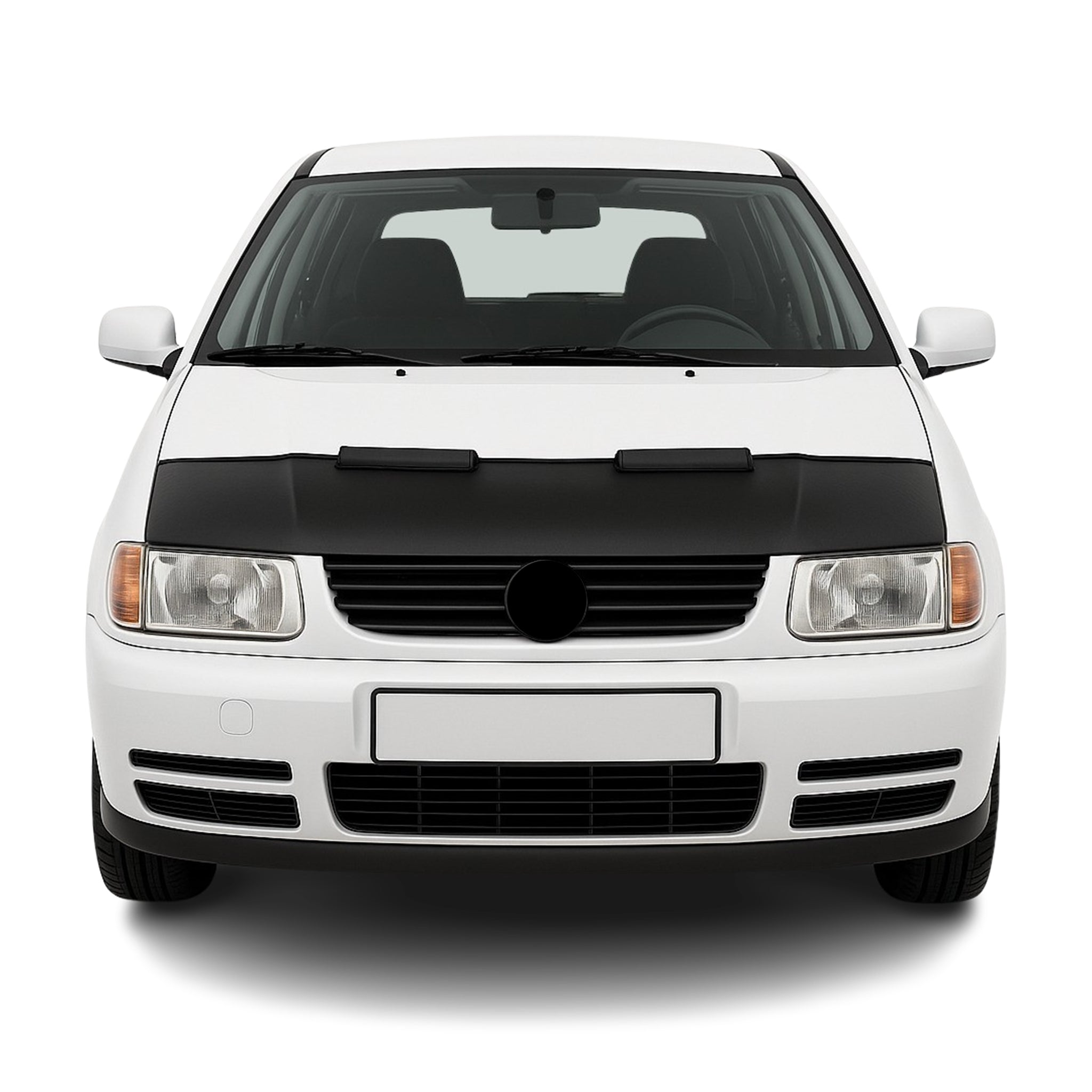 Haubenbra Steinschlagschutz Bonnet Bra für VW Polo 6N1 1994-1999 Schwarz Halb