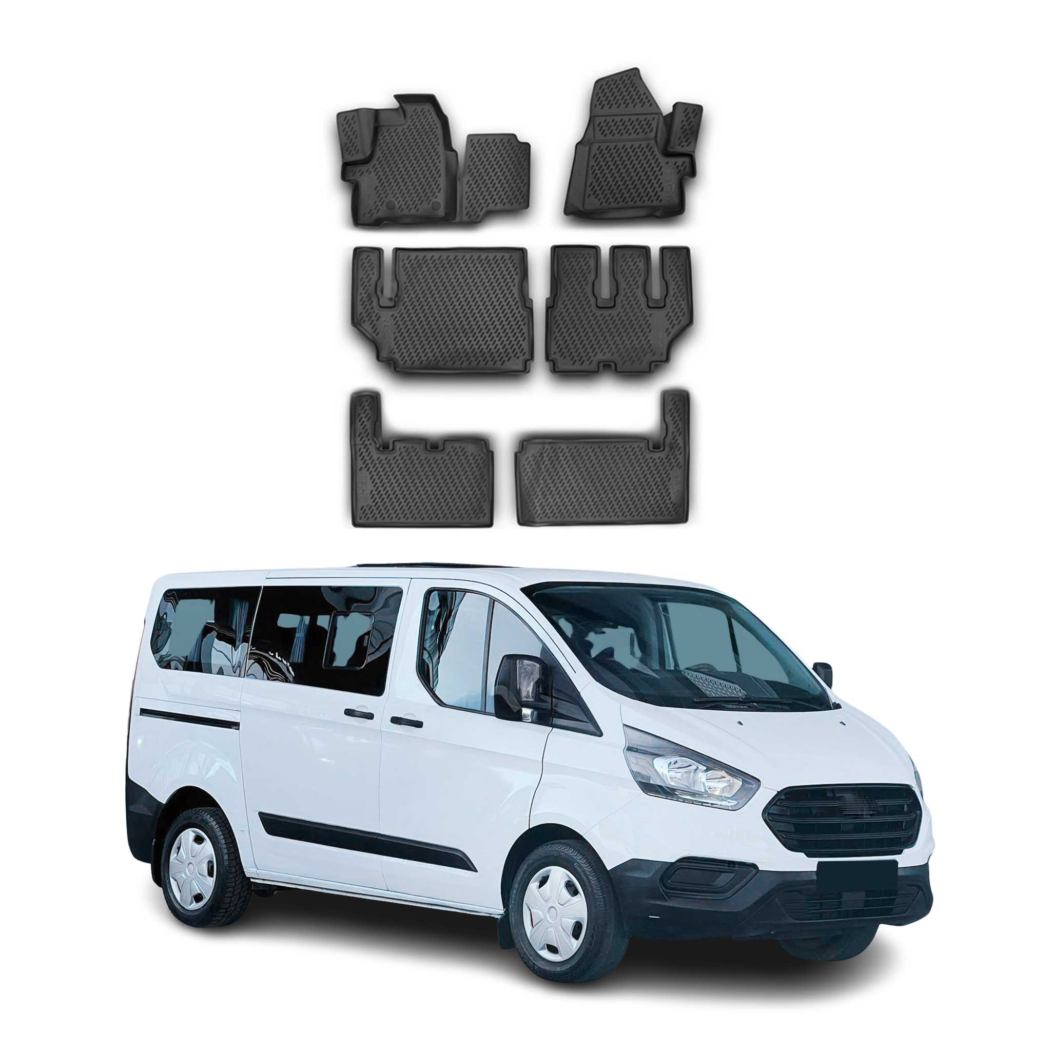 OMAC Gummimatten Fußmatten für Ford Tourneo Custom mk1 2012-2017 9Sitze Pre-FL