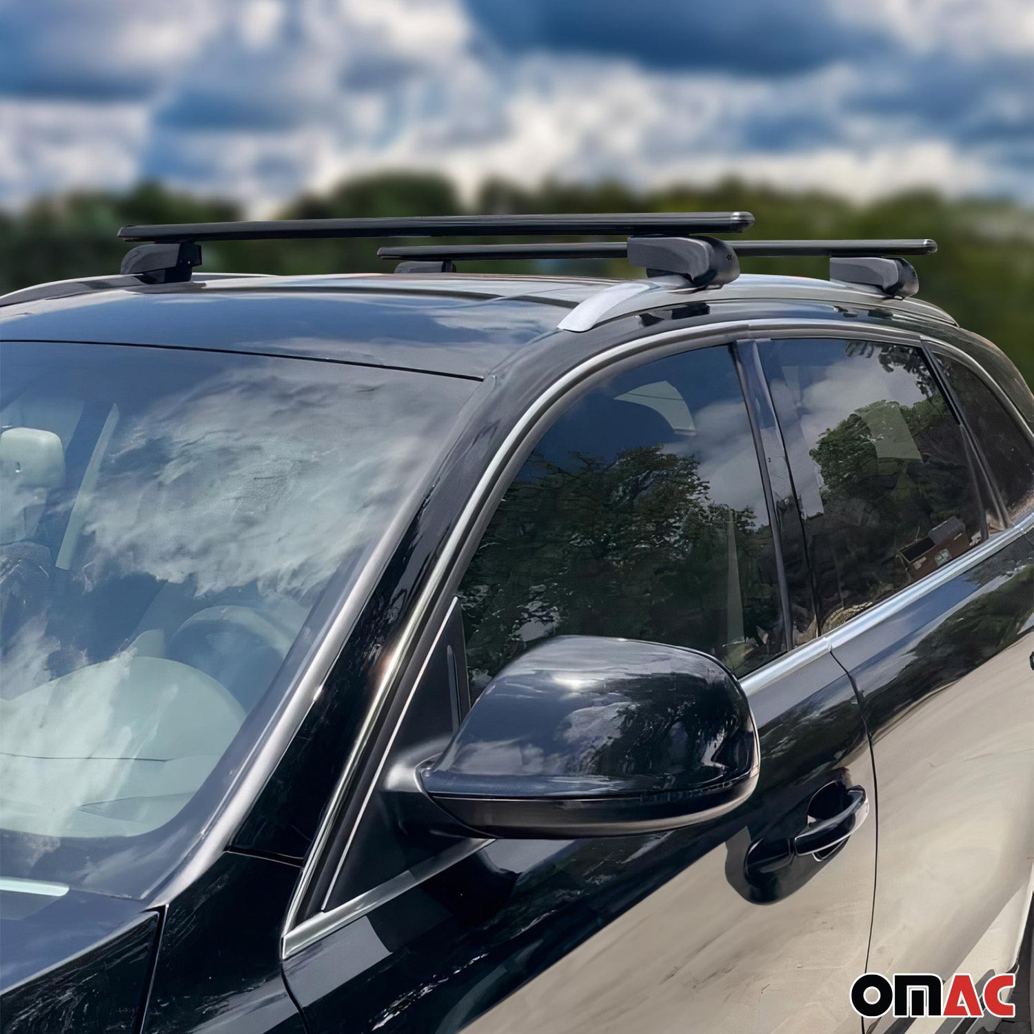 Dachträger Grundträger für Audi A4 B8 Avant 2008-2015 Aluminium Schwarz 2tlg