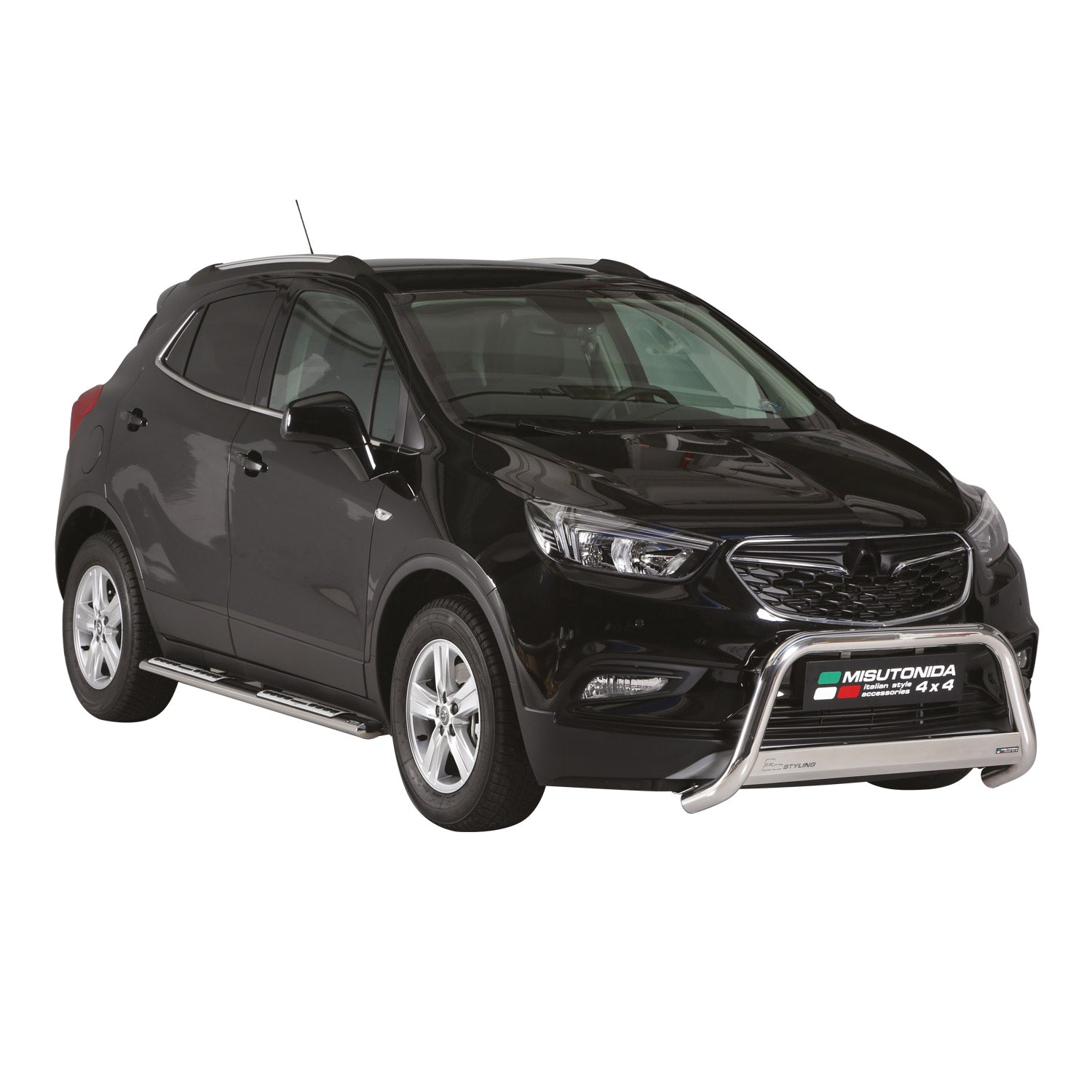 Frontbügel Frontschutzbügel für Opel Mokka X 2016-2019 ø63mm Stahl Silber Schutz