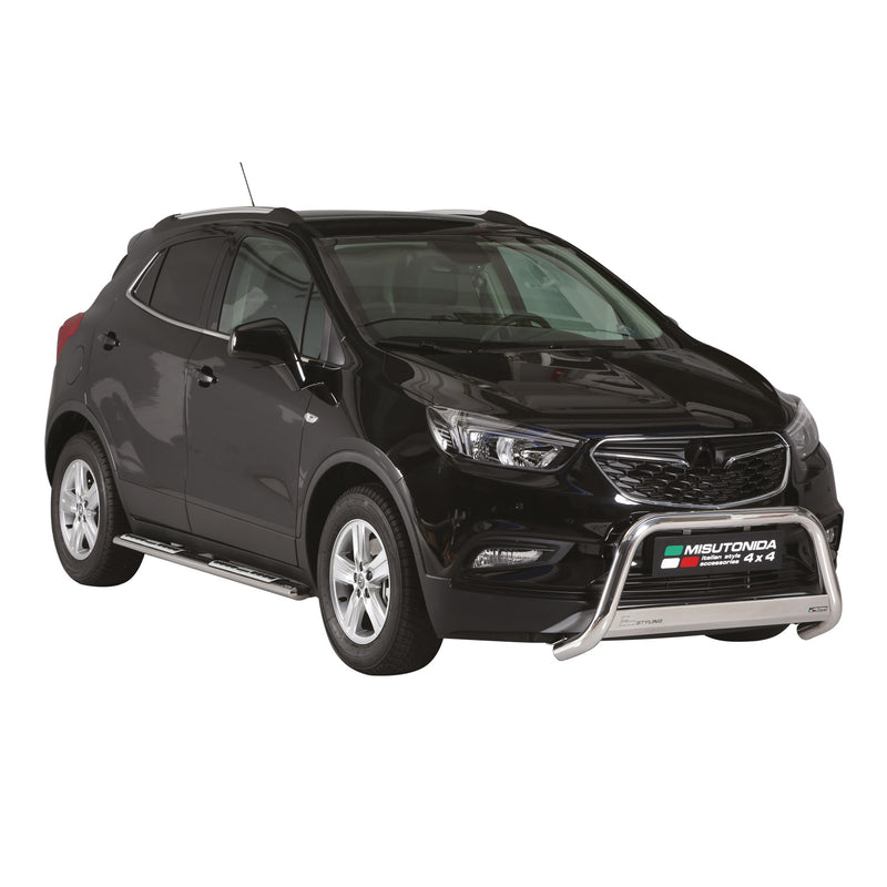 Frontbügel Frontschutzbügel für Opel Mokka X 2016-2019 ø63mm Stahl Silber Schutz