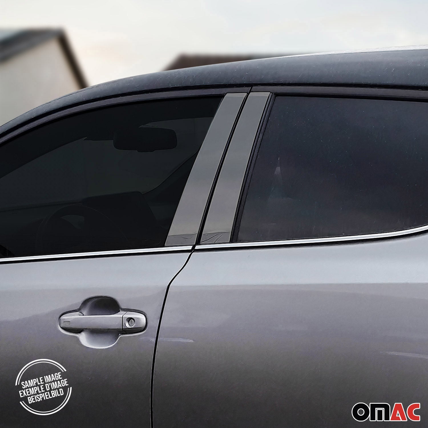 B-Säule Türsäulen Verkleidung für Toyota RAV4 2013-2018 Edelstahl Dunkel 4tlg