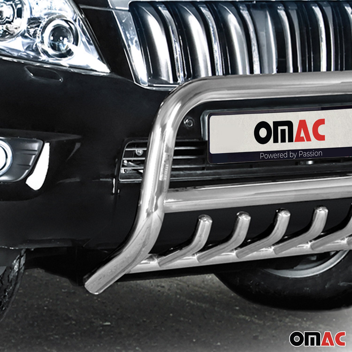 Frontbügel Frontschutzbügel für Toyota Land Cruiser 150 2010-13 ABE Stahl Silber