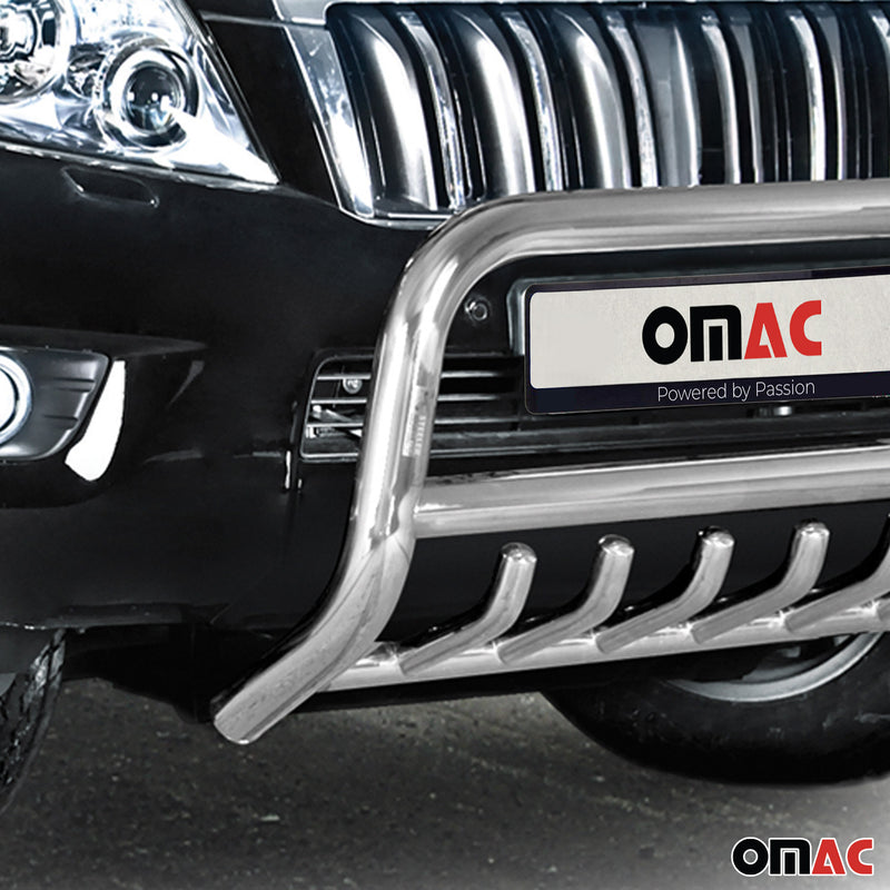 Frontbügel Frontschutzbügel für Toyota Land Cruiser 150 2010-13 ABE Stahl Silber