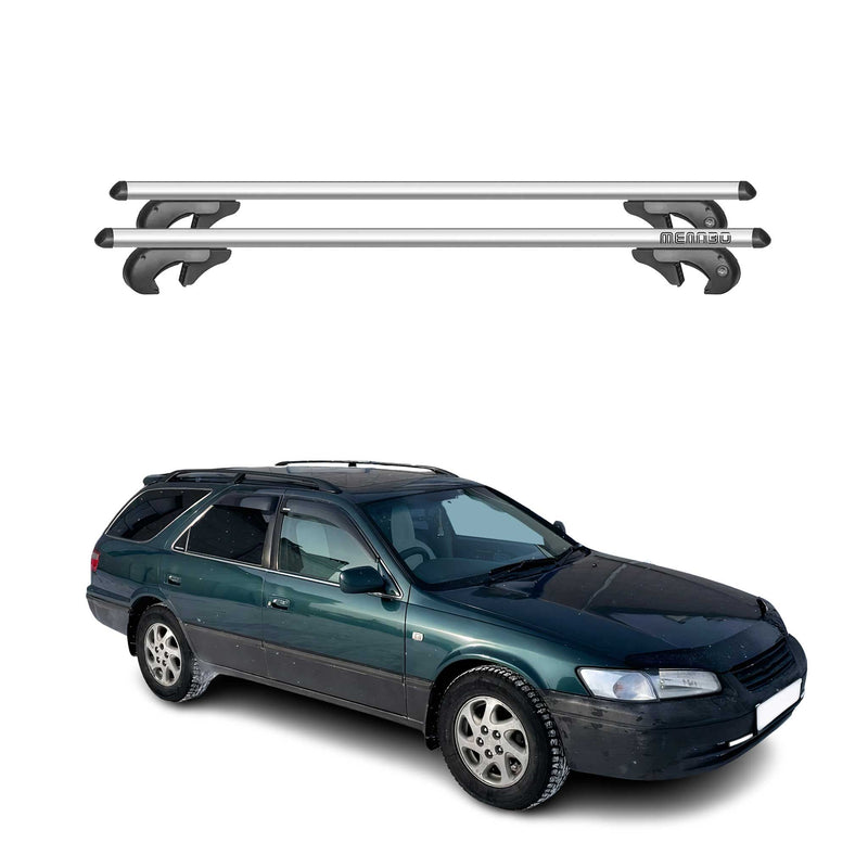 Menabo Dachträger Grundtäger für Toyota Camry 1991-2001 90kg Alu Silber 2 tlg